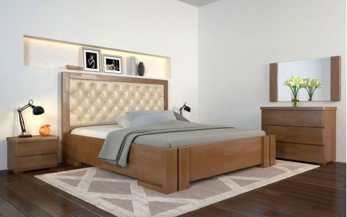 Кровать Амбер деревянная с подъемным механизмом Арбор
