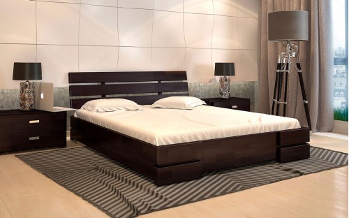 Кровать Дали Люкс деревянная с подъемным механизмом Арбор