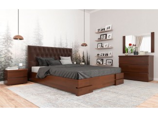 Ліжко Камелія ромб дерев'яне з підйомним механізмом Арбор