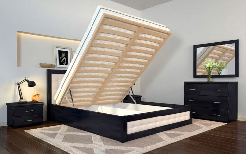 Кровать Рената Д деревянная с подъемным механизмом Арбор