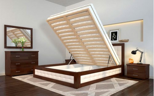Кровать Рената М деревянная с подъемным механизмом Арбор