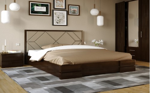Ліжко Тіфані дерев'яне з підйомним механізмом Арбор