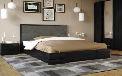 Ліжко Тіфані дерев'яне з підйомним механізмом Арбор