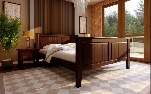 Кровать Глория высокое изножье деревянная ЧДК