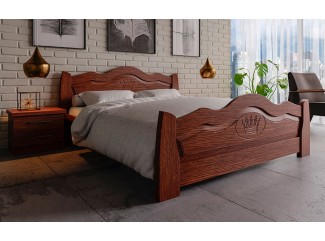 Кровать Корона деревянная ЧДК