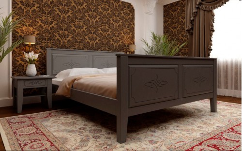 Кровать Майя высокое изножье деревянная ЧДК