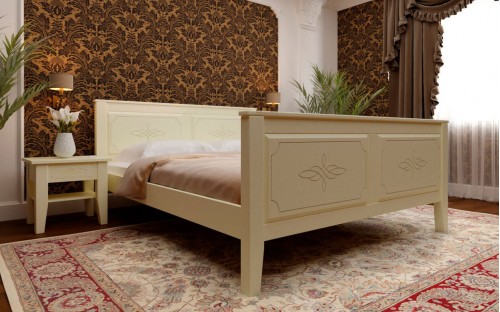 Кровать Майя высокое изножье деревянная ЧДК