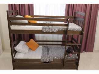 Кровать Бэмби трасформер двухъярусная с подъемным механизмом массив бука Дримка Кровать Бэмби трасформер двухъярусная с подъемным механизмом массив бука Дримка