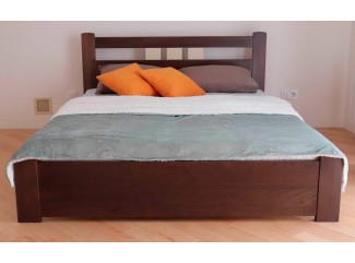 Кровать Геракл с низким изножьем деревянная массив бука Дримка