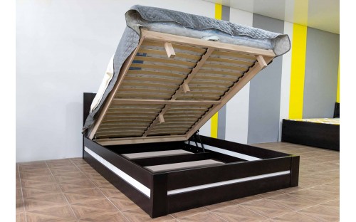 Ліжко Лотос з підйомним механізмом дерев'яне масив буку Дрімка