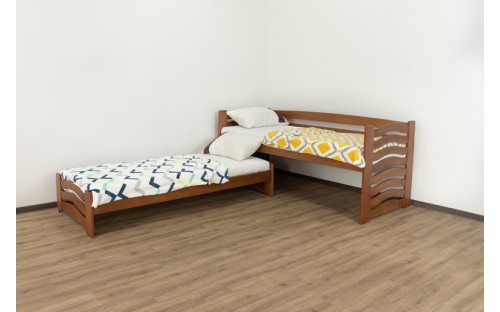 Ліжко Мальва з висувним спальним місцем масив буку Дрімка