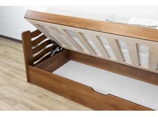 Кровать Микки Маус с подъемным механизмом деревянная  массив бука Дримка