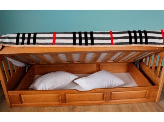 Кровать Немо с подъемным механизмом деревянная  массив бука Дримка