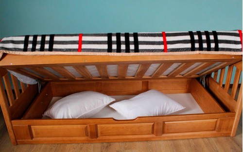Ліжко Немо з підйомним механізмом дерев'яне масив буку Дрімка