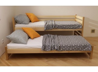 Ліжко Сімба з висувним спальним місцем дерев'яне масив буку Дрімка