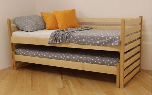 Кровать Симба с выдвижным спальным местом деревянная массив бука Дримка