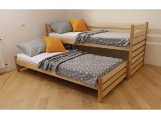 Кровать Симба с выдвижным спальным местом деревянная массив бука Дримка