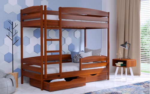 Кровать Дуэт плюс двухъярусная деревянная Эстелла