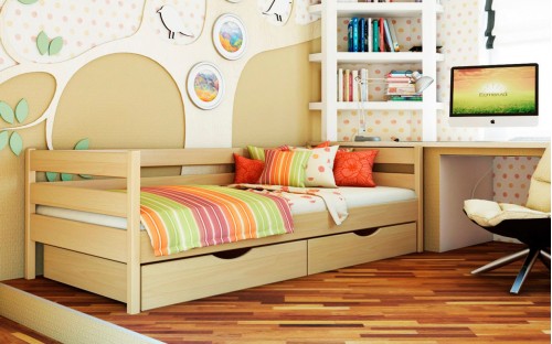 Ліжко Нота дерев'яне бук Естелла