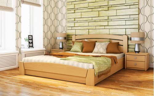 Кровать Селена Аури деревянная бук с подъемным механизмом Эстелла