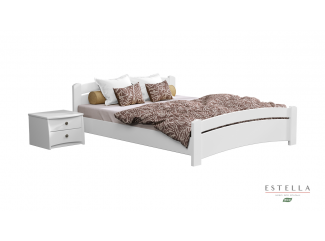Ліжко Венеція дерев'яне бук біла Естелла