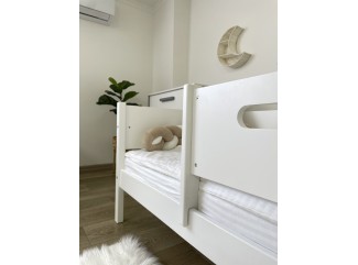 Ліжко Сімпл масив буку / МДФ + Подарунок: посилені ламелі