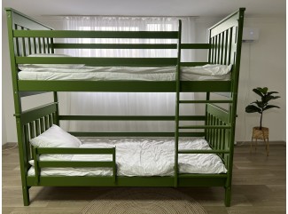 Ліжко Адель Дуо трансформер двоярусне масив буку + Подарунок: посилені ламелі