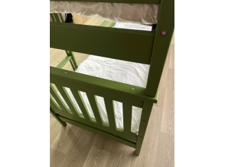 Ліжко Адель Дуо трансформер двоярусне масив буку + Подарунок: посилені ламелі