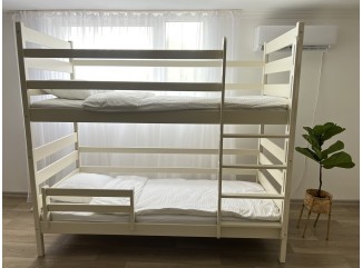 Ліжко Амелі трансформер двоярусне масив буку + Подарунок: посилені ламелі Ліжко Амелі трансформер двоярусне масив буку + Подарунок: посилені ламелі