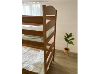 Ліжко Лаккі трансформер двоярусне масив буку + Подарунок: посилені ламелі