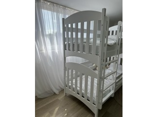 Кровать Мелисса трансформер двухъярусная массив бука + Подарок:  усиленные ламели