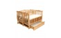 Кровать Duo (Дуо) детская с откидной боковиной и ящиками массив бука Гойдалка 2х55х120