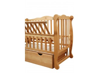 Кровать Natali (Натали) детская с откидной боковиной и ящиком массив бука Гойдалка 60х120