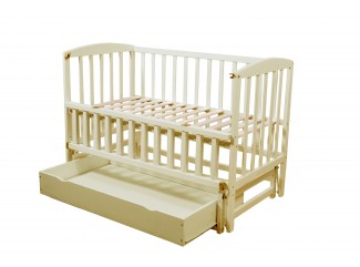 Кровать Valeri (Валери) детская с откидной боковиной и ящиком массив бука Гойдалка 60х120