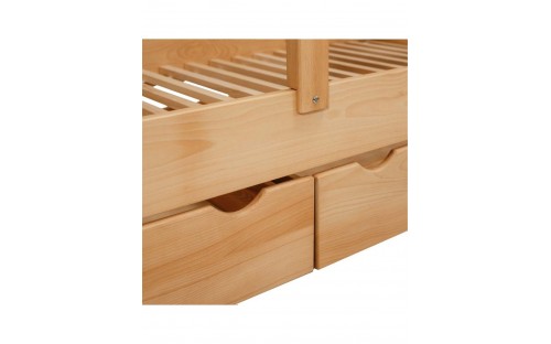 Кровать Avrora (Аврора)  деревянная с ящиками массив бука Гойдалка