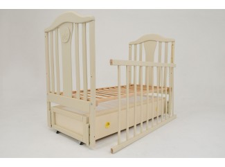 Ліжечко Наполеон NEW дитяче дерев'яне з поздовжнім маятником Ласка-М