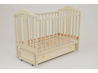 Кроватка Наполеон NEW детская деревянная с продольным маятником Ласка-М