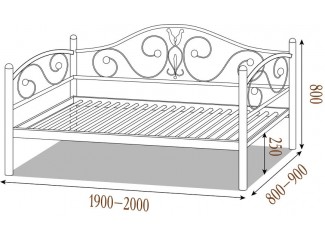 Диван-ліжко Анжеліка міні Метал-Дизайн