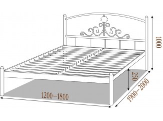 Ліжко Кассандра металеве Метал-Дизайн