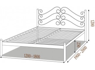Кровать Адель металлическая Металл-Дизайн