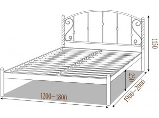 Кровать Шарлотта металлическая Металл-Дизайн