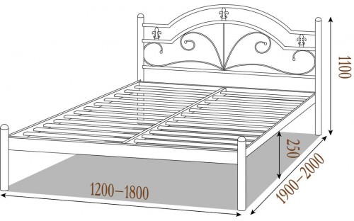 Ліжко Діана металеве Метал-Дизайн