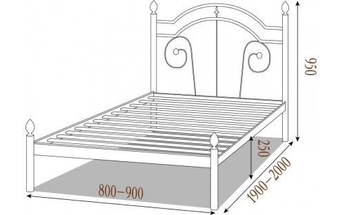 Ліжко Діана міні металеве Метал-Дизайн