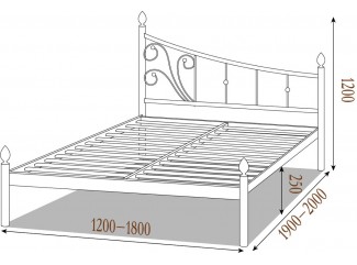 Кровать Калипсо металлическая СНЯТО