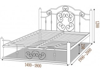 Кровать Кармен металлическая Металл-Дизайн