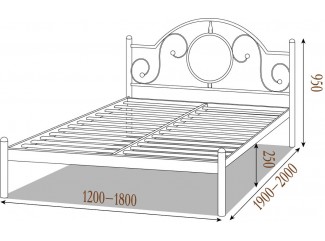 Ліжко Лаура металеве Метал-Дизайн