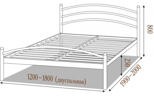 Ліжко Маргарита металеве Метал-Дизайн