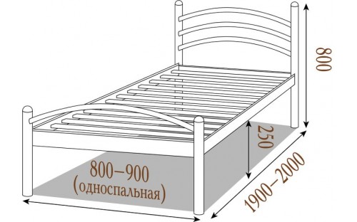 Ліжко Маргарита металеве Метал-Дизайн