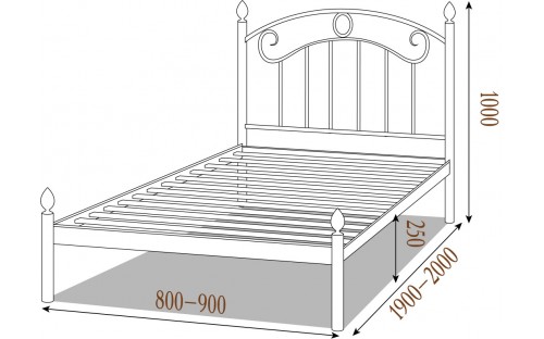 Ліжко Монро металева міні Метал-Дизайн