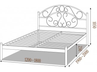 Ліжко Скарлет металеве Метал-Дизайн